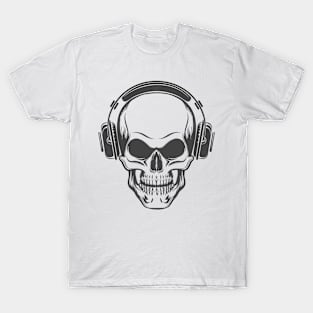 Skull with Headphones T-Shirt